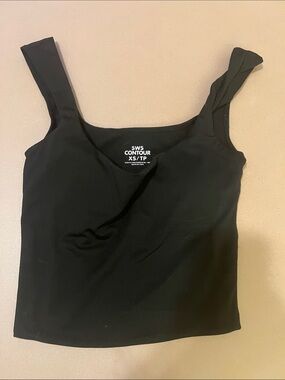 SWS Contour Black Scoop Neck Tank Top - Women's XS